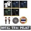 T Shirt Royal Thai Police Logo Thailand Undershirt O Neck Round Neck Short Sleeve Gun Pistol Print Quick Dry National Uniform Men Women Unisex