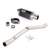 51MM Exhaust Pipe For Suzuki DR650 \ S \ SE 19-22 Motorcycle Muffler Mid Link Pipe Escape Connect Tube Slip On Stainless Steel
