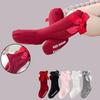 Cute Bows Baby Long Socks Solid Color Soft Cotton Newborn Boys Girls Knee High Socks Anti-slip Infant Toddler Floor Socks