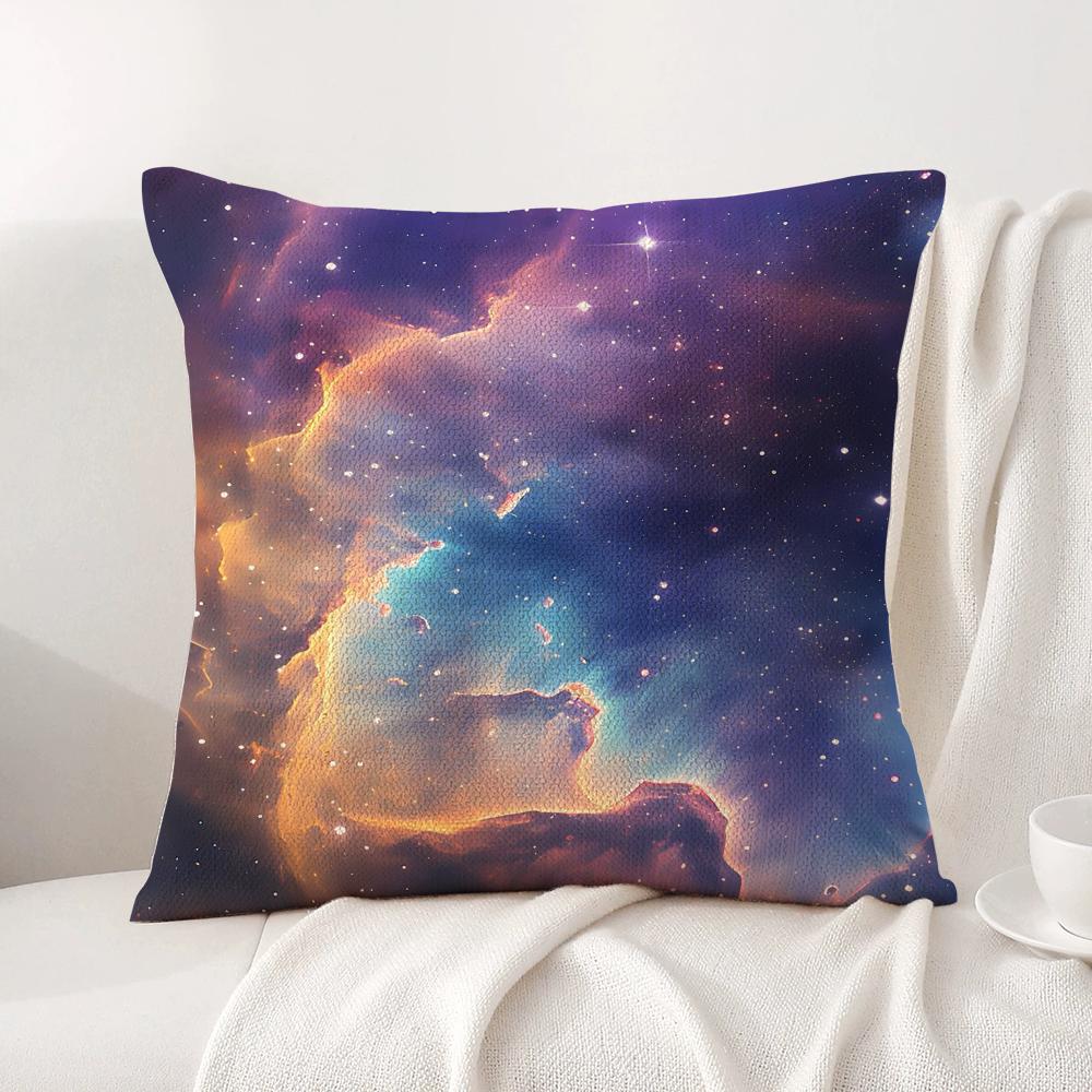 Classic Starry Sky Cushion Cover Natural Linen Organic Fabric DoubleSided Printing Sofa Home Decor Gift Pillow Cover