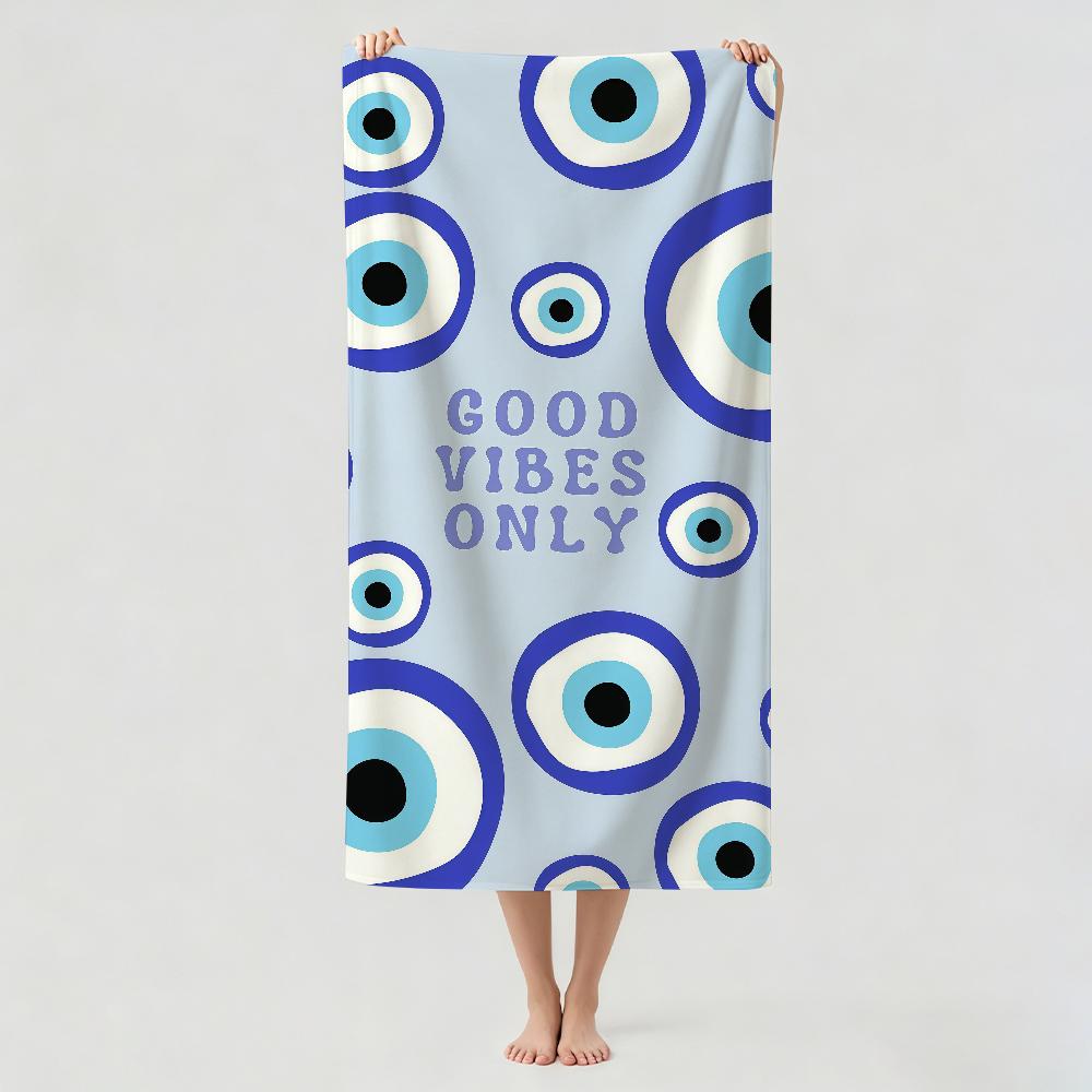Fashion print Evil Eye Towel Drying Bath Towel Applicable To Light Swimming Camping Yoga Beach Out