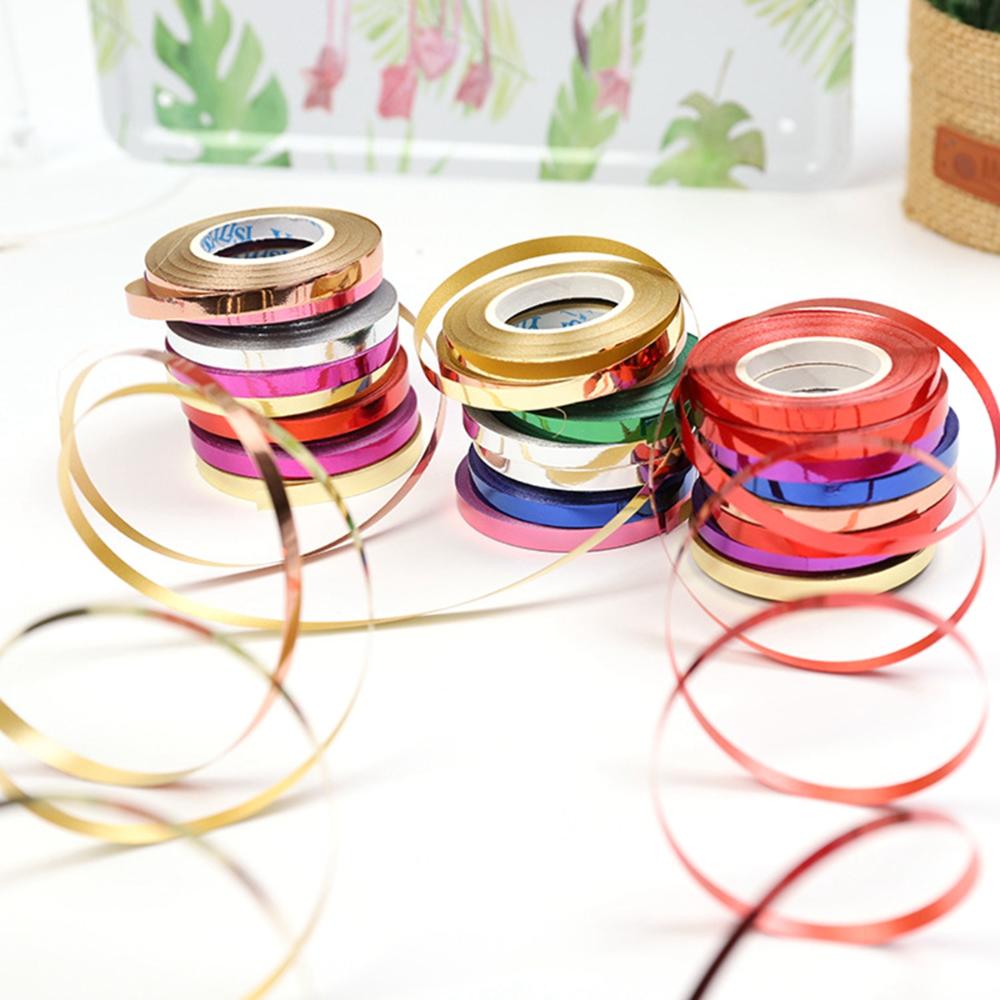 10m Christmas Colorful Gift Wrapping Curling DIY Foil Balloon Rope Party Supplies Laser Ribbons