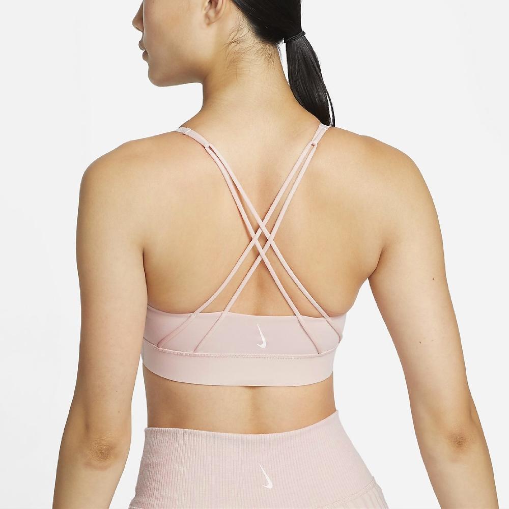 Nike Спортивный бюстгальтер Swoosh Luxe со средней поддержкой, женское нижнее белье Oxford-Pink CJ0545-601