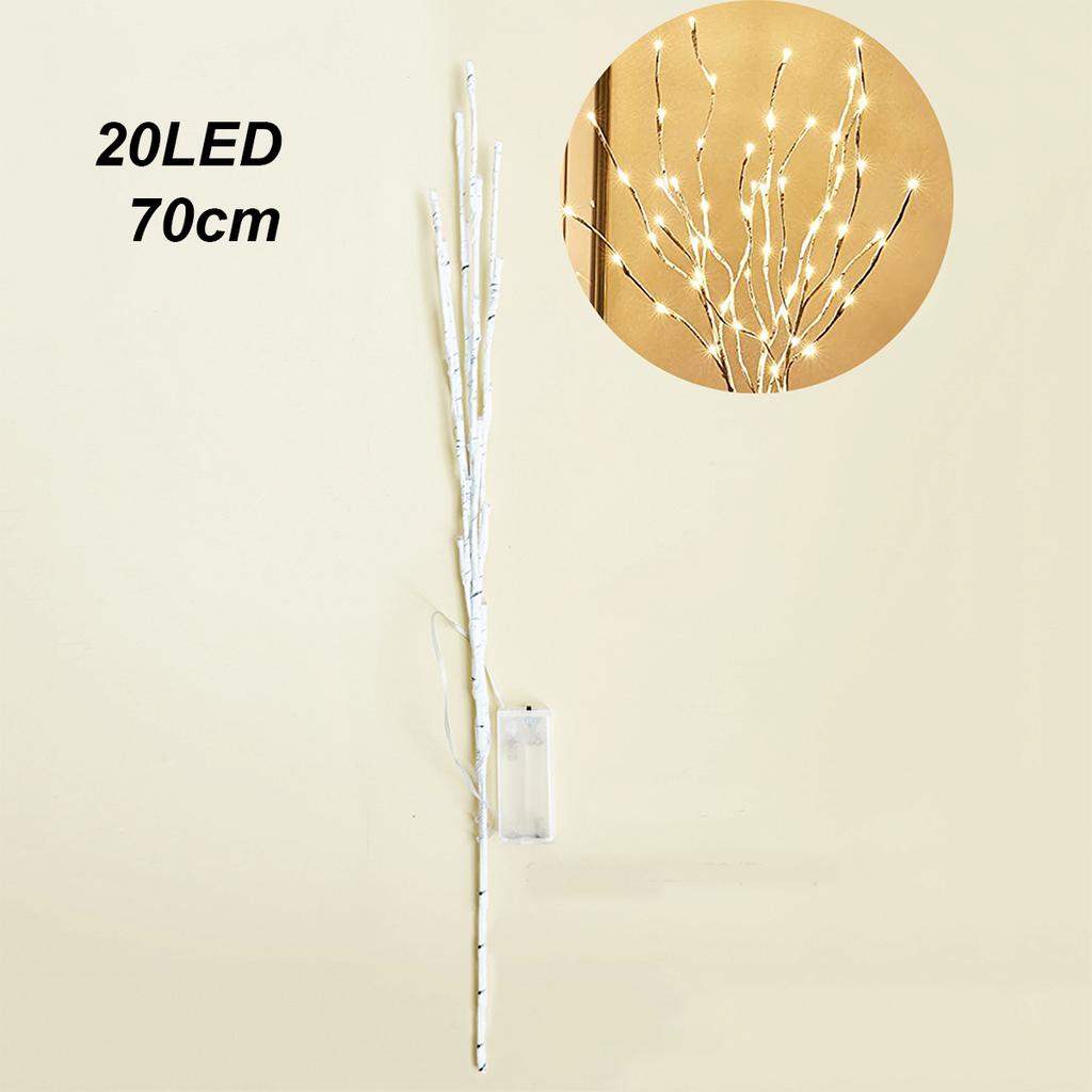 Hot 70cm Birch Branch Light Battery Operated Led Strip Lights Table Fairy Tree Decorative String White Twig For Bedroom Festive