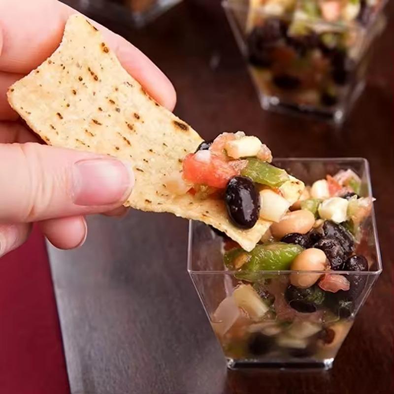 50/100 шт. Круглые стаканчики для десертов, одноразовые прозрачные стаканчики для парфе, стаканчики для мороженого, суфле, желе, праздничные принадлежности