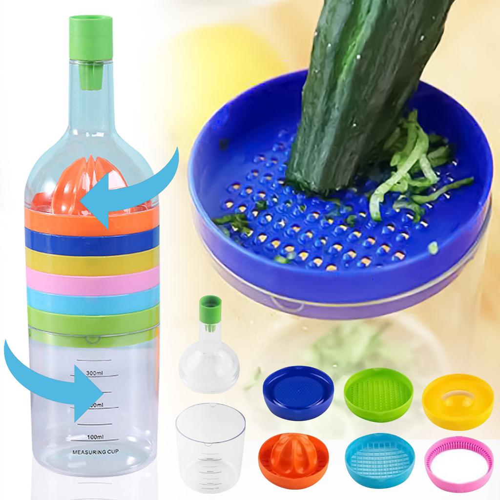 8-в-1 кухонный инструмент, воронка, соковыжималка для лимона, терка для яиц, терка для сыра, сепаратор для яиц, мерный стакан, открывалка для консервных банок