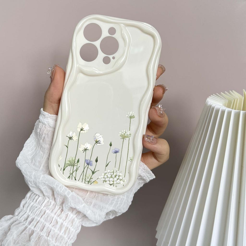 Мягкие волнистые чехлы для телефонов N93 с пионом для Samsung A54 A34 A13 A14 S23 S24 Ultra Xiaomi Redmi Note 13 12C Realme Infinix, защитный бампер