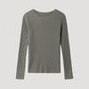She Smiss Rib Round Neck Pullover Knit Sskpop12090 Lk