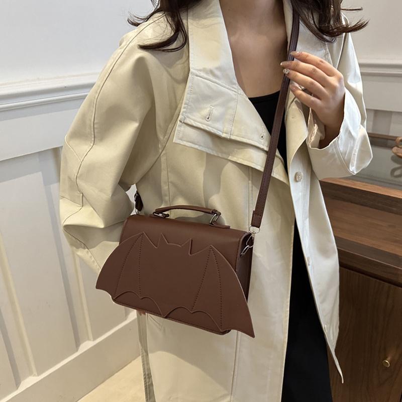 Yogodlns Готическая женская сумка через плечо Крыло летучей мыши Женские сумки с верхней ручкой Креативная шикарная сумочка из ПУ кожи Хэллоуин Новинка Сумка кроссбоди Кошелек