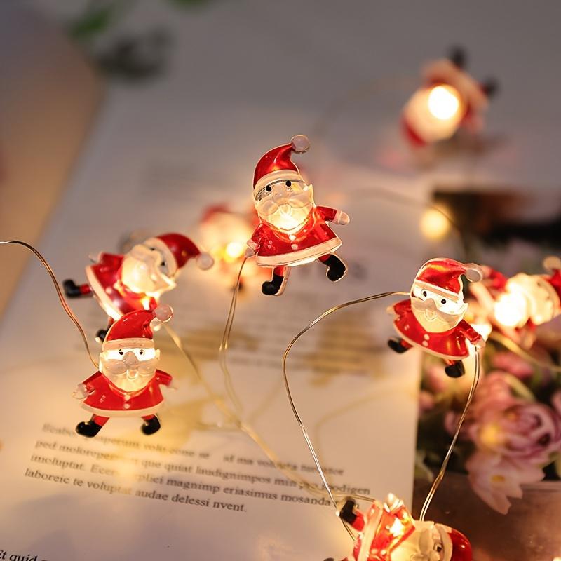 1pc 20 LED Santa Claus String Light, Santa Claus Bell String Lights, Copper Wire Light, For Christmas Halloween Decoration