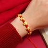 Birthday Year of the Tiger Handwoven Red Rope Bracelet Male and Female Zodiac Tiger Good Luck Ping An Ancient Gold Hand Rope Jewelry