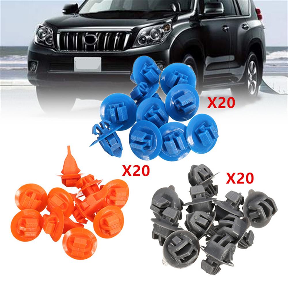 60pcs Front Door Trim Body Moulding Repair Panel Clip Kit 75392-60031 For Toyota Prado 120 Series