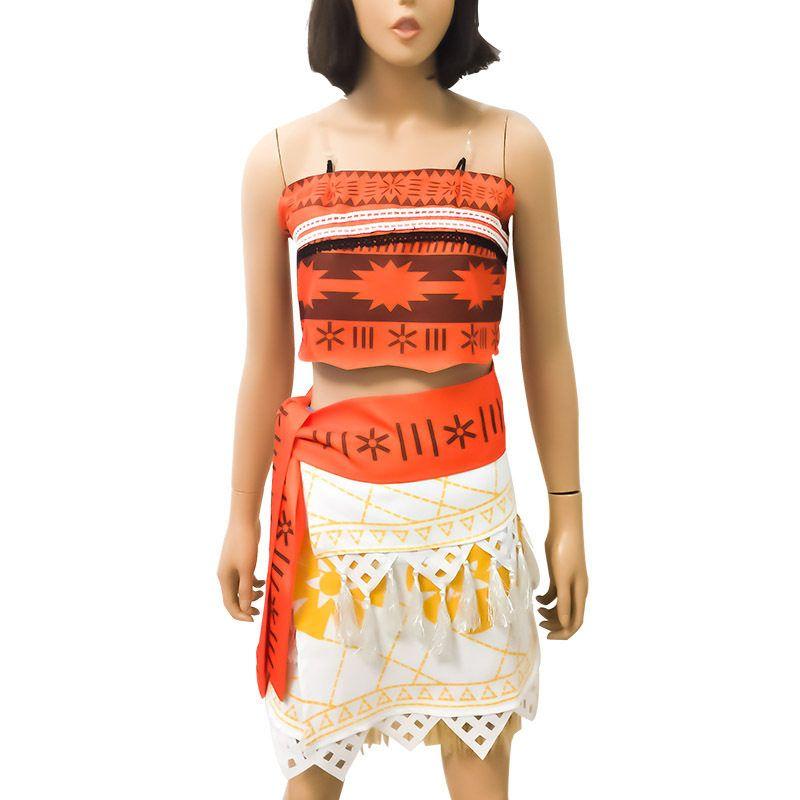 Moana Moana Cosplay Maui Children's Clothing Kids' Princess Costume