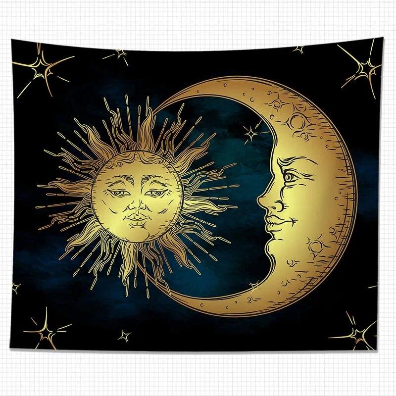 Гобелен Бог Солнца Искусство Тотем Украшения Дома Гостиная Висячий Фон Ткань