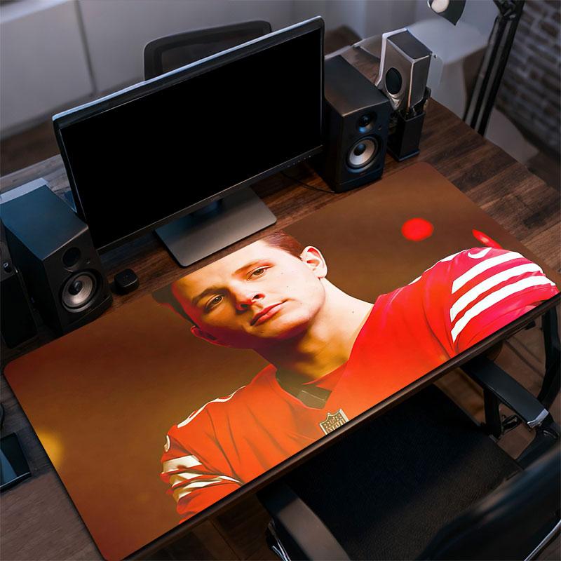 Brock Purdy Mouse Pad, Large Gaming Desk Mat, Non-slip XXL Mousepad for Laptop & Tablet, Mini PC Playmat with Stitched Edges