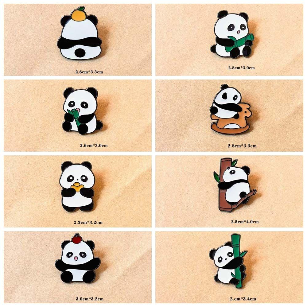 Fashion Jewelry Panda Lapel Pin Animal Shape Cartoon Panda Badge Cute Panda Brooch  Lady/Girls