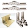 4pcs Hidden Bracket Cabinet Door Hinges 90 Degree Bridge Shaped Hinges  Cabinet Doors