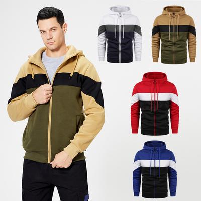 2024 Мужская осень и зима Новая толстовка с капюшоном на молнии с разноцветным принтом больших размеров