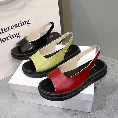 Мода 2024 года, новые массивные женские туфли на распродаже, женские босоножки на танкетке с пряжкой, женские сандалии с ремешком, летние повседневные сандалии