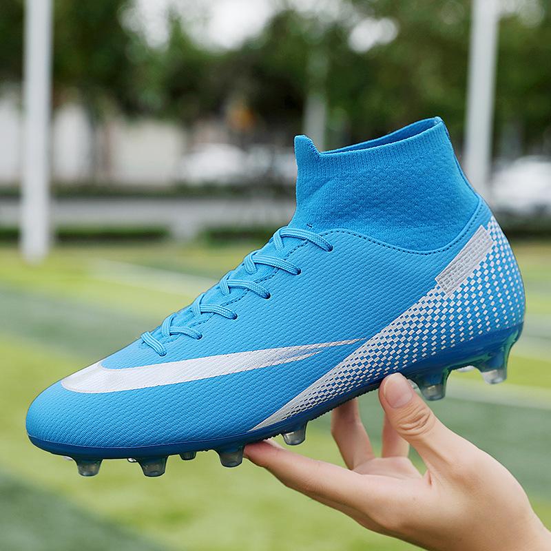 High-top football shoes, men's and women's long nails, professional training shoes, strict quality selection, special football shoes