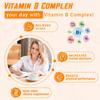 High Potency Vitamin B Complex, 120 Capsules - With Vitamin C - Natural Energy Complex