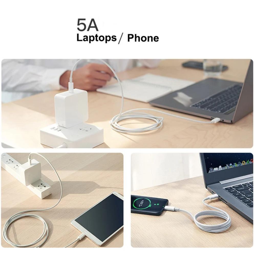Кабель PD для быстрой зарядки USB-C на USB-C для iPhone 15 Pro Max, iPad Air 5, Macbook, Huawei Mate 60, Samsung, шнур типа C на тип C