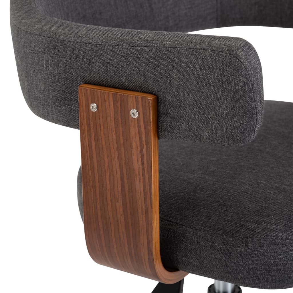Rotating Dining Chairs 6 pcs Grey Bentwood and Fabric