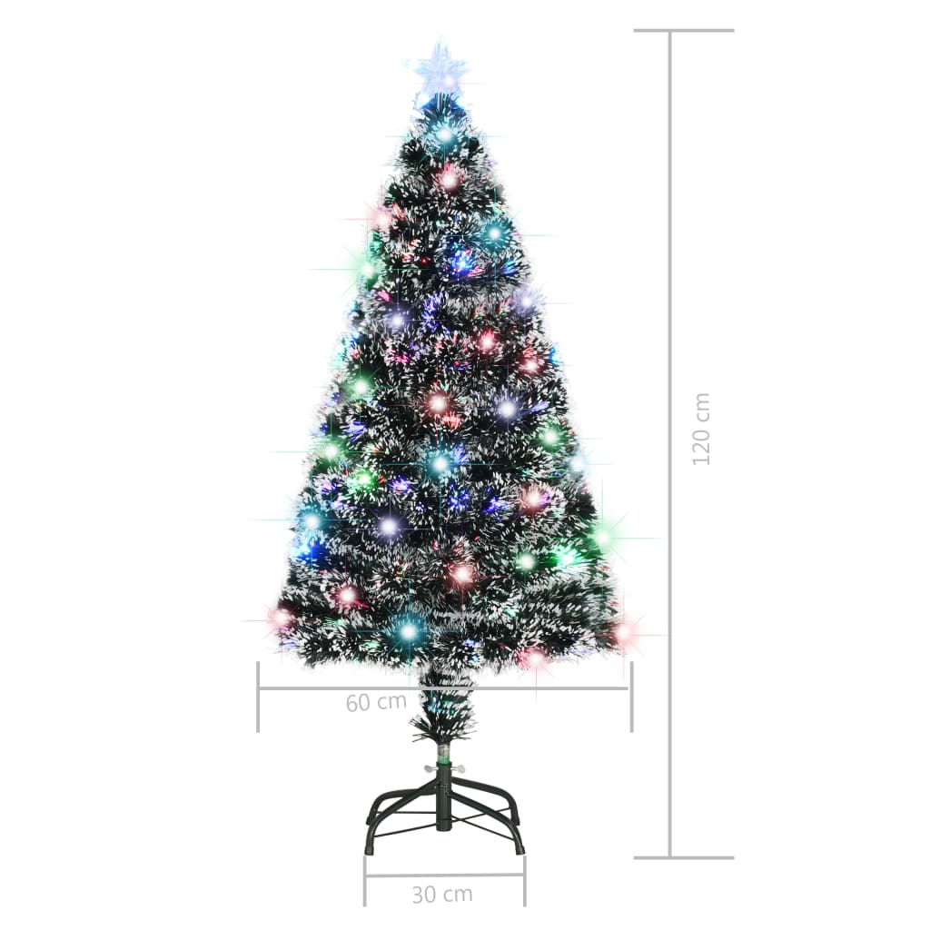 Illuminated Christmas Tree with Stand and LED 120 cm Fiber Optic