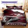 Falcons Pattern Bedding Set Quilt Cover Pillowcase Home Decor Gift (1 * duvet cover + 2 * pillowcase, without core)