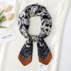 Small Square Scarf For Women's Silk Scarf 70cm Letter Printed Scarf Square Shoulder Scarf Headscarf Hair Accessories
