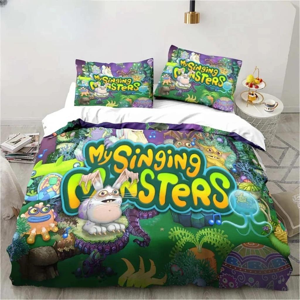 3D Print My Game Singing Monsters Bedding Sets Comforter Quilt Bed Cover Duvet Cover Pillow Case Sets Kids Adult Size