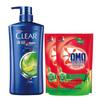 Набор: Шампунь Clear против перхоти для мужчин и стиральный порошок OMO