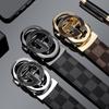 Men's 2024 Genuine Leather Automatic Buckle Belt for Business and Casual Wear