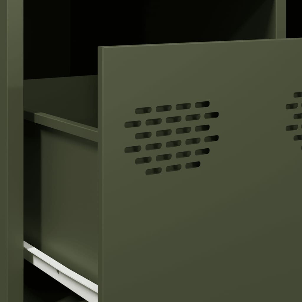 TV Stand Olive Green 68 x 50 x 43.5 cm Cold Rolled Steel