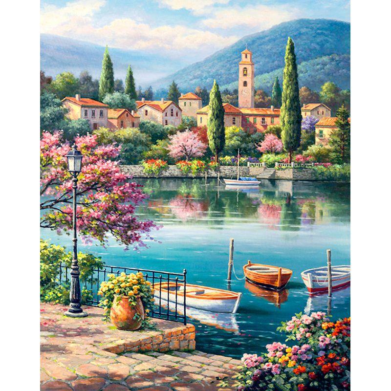 Алмазная мозаика, набор для вышивания пейзажей заката, 5d наборы для алмазной живописи, морская картина из страз, украшение для дома