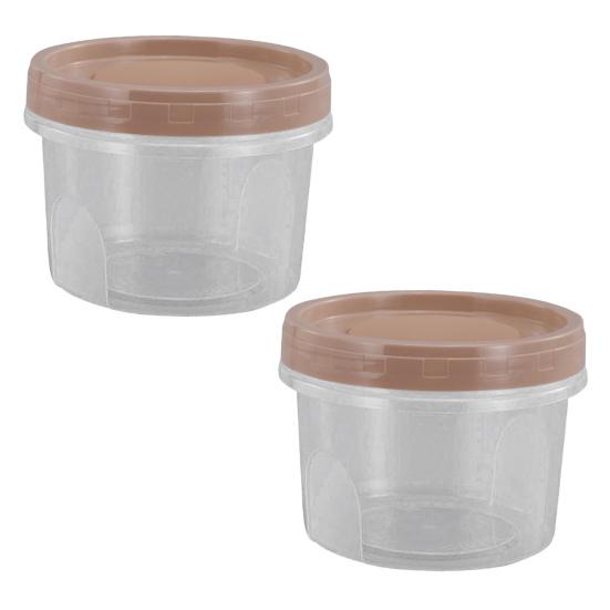 Набор из 2 герметичных контейнеров для морозильной камеры с закручивающимися крышками, 400/500/700 мл, герметичная коробка для овощей и фруктов, не содержащая BPA, для приготовления кухонной еды, герметичный круглый контейнер