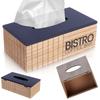 Bistro Wooden Tissue Box 25cm