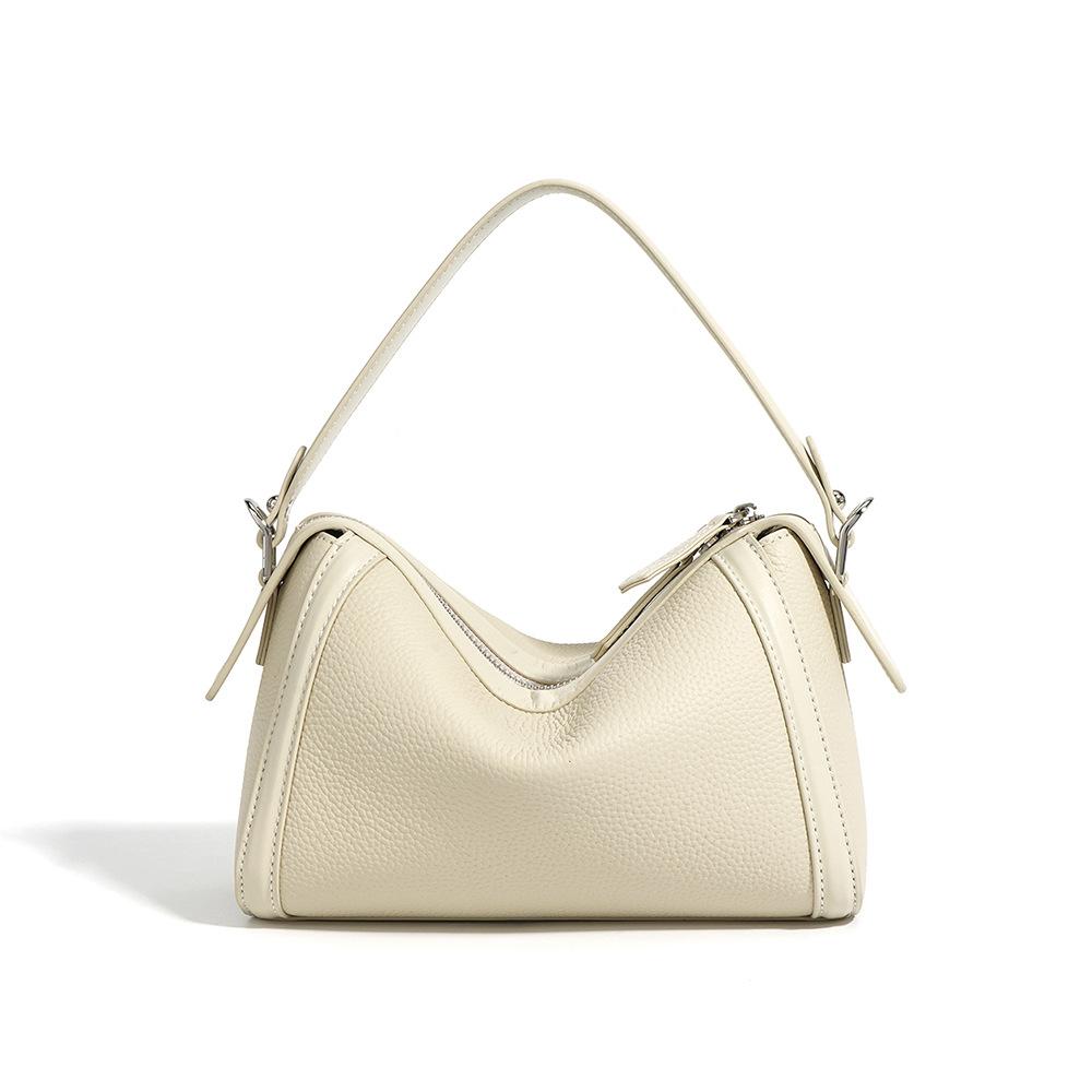 Minimally Textured Cowhide Shoulder Bag Versatile Crossbody Commuting Women's Niche Design High-end Leather Handbag