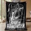 Soft Flannel Blanket Lightweight Cozy Bedroom Living Room CoverBride of Frankenstein