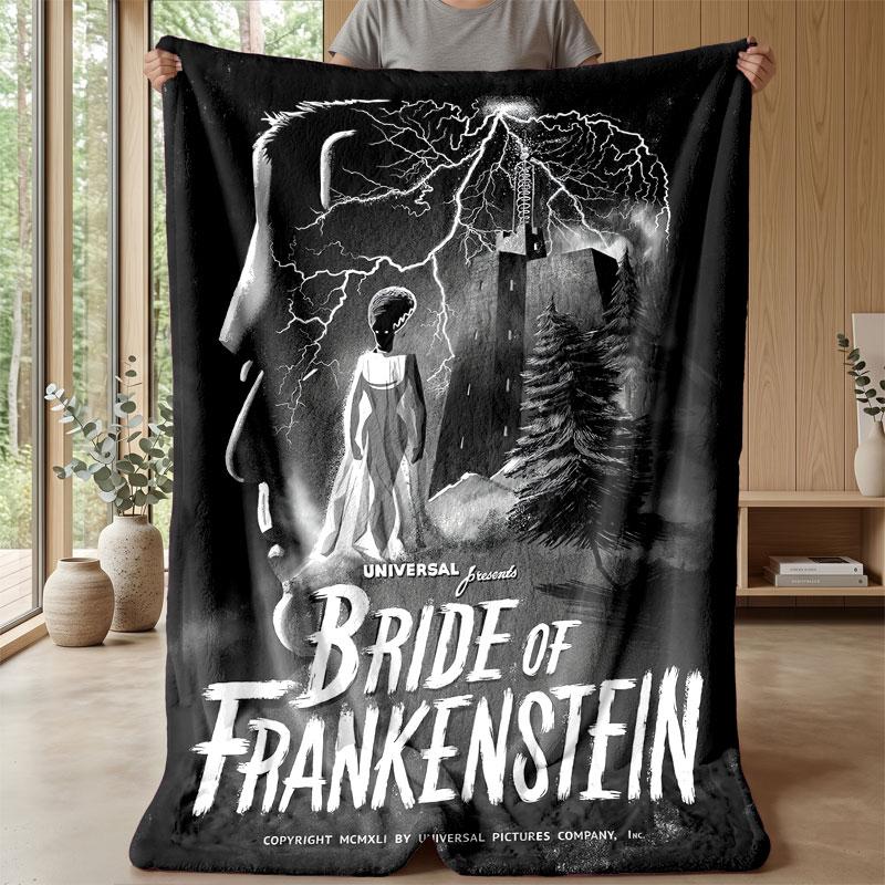 Soft Flannel Blanket Lightweight Cozy Bedroom Living Room CoverBride of Frankenstein