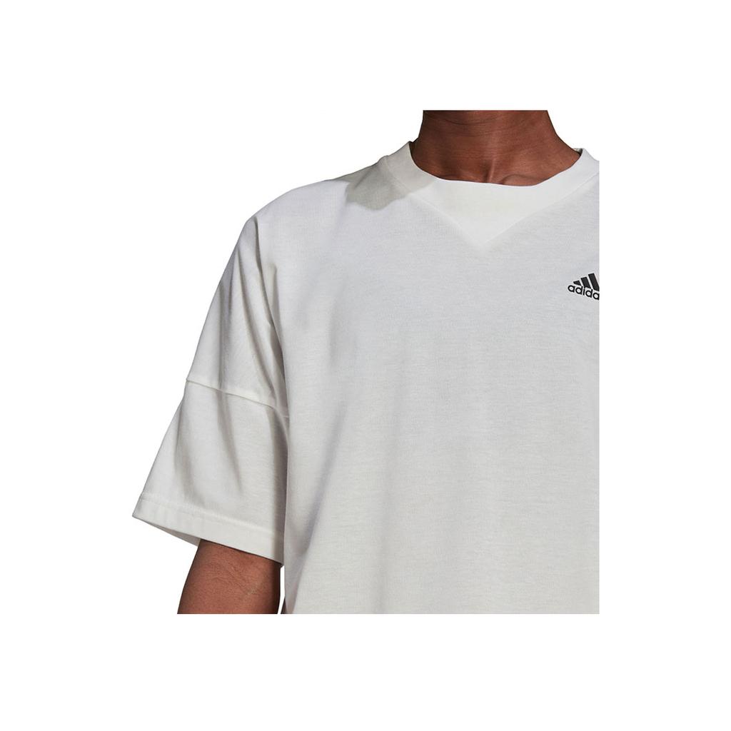 Adidas Укороченная футболка с круглым вырезом и короткими рукавами с логотипом алфавита, женские топы, белые H67199