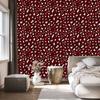Red velvet leather wallpaper burgundy and red 50x1000