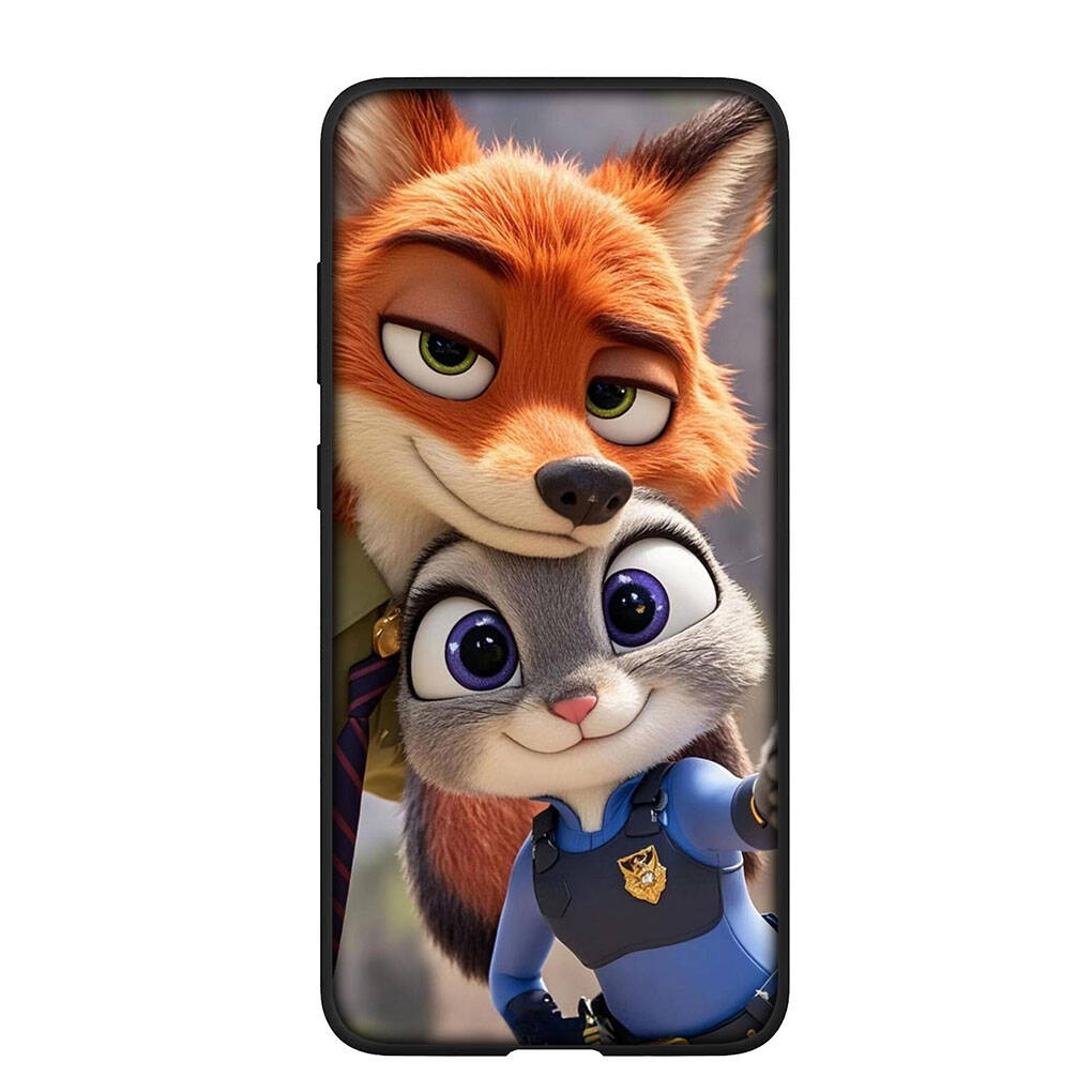 Чехол для телефона для iPhone 17 16 15 Plus X Huawei P30 P20 Lite Redmi Note 14 12 11 13 Pro Max OPPO A60 A80 A40 A18 Мультяшный Гэри Джуди Зверополис Ник 2 Чехол