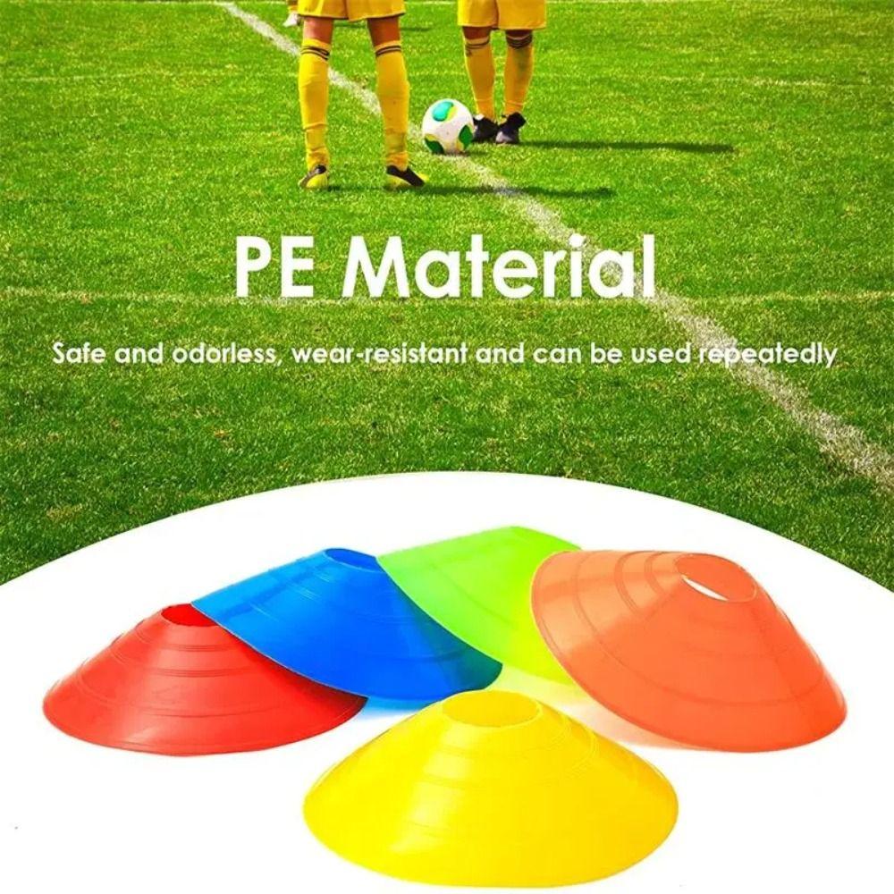 10pcs Disc Cone Set Soccer Training Sign Discs PE Pressure Resistant Cones Marker  Outdoor Training