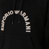 Emporio Armani Свободная толстовка с капюшоном и длинным рукавом с принтом букв Мужские топы Черный 6R1ME9-1JWPZ-00C5