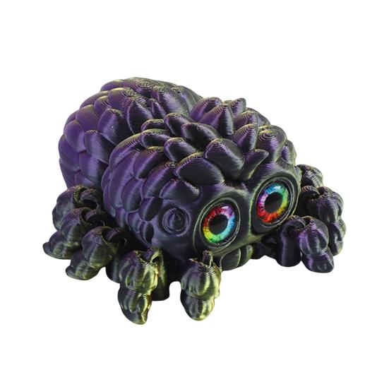 Yousheng Хэллоуин 3D-печатная фигурка паука с подвижными суставами, фигурка паука, игрушка-непоседа, шарнирная модель паука, украшение для дома, офиса, настольный орнамент