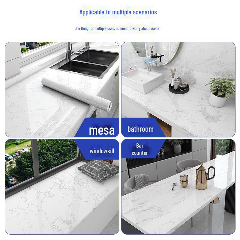 Мраморная антимасляная высокотемпературная самоклеящаяся наклейка для кухонной столешницы