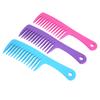 3 Colors Wide Tooth Comb Straight Handle Anti Static Curly Hair Styling Tool(Set )