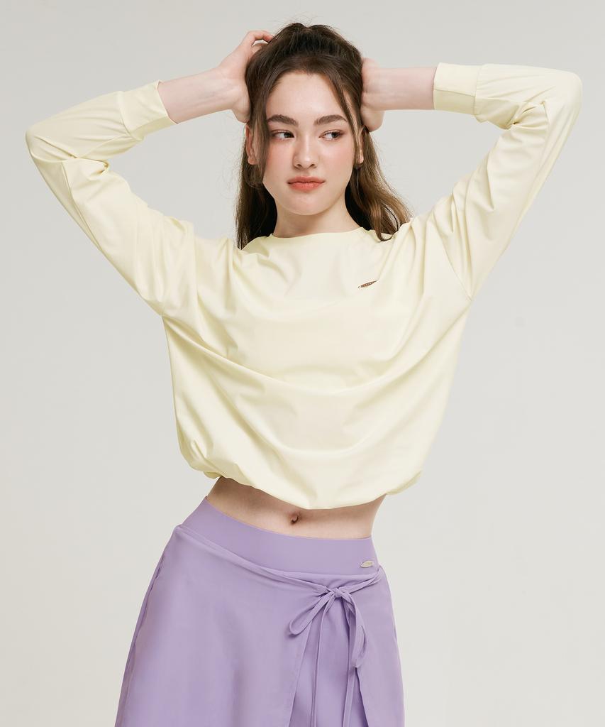 Leijibi Air Pastel Струна Свободный крой Женский с длинным рукавом Защита от солнца Кокосовое молоко