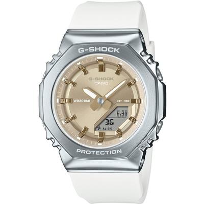Женские часы G-SHOCK GM-S2110-7A9JF [G-SHOCK Minimal Design] Круглые белые цифровые аналоговые